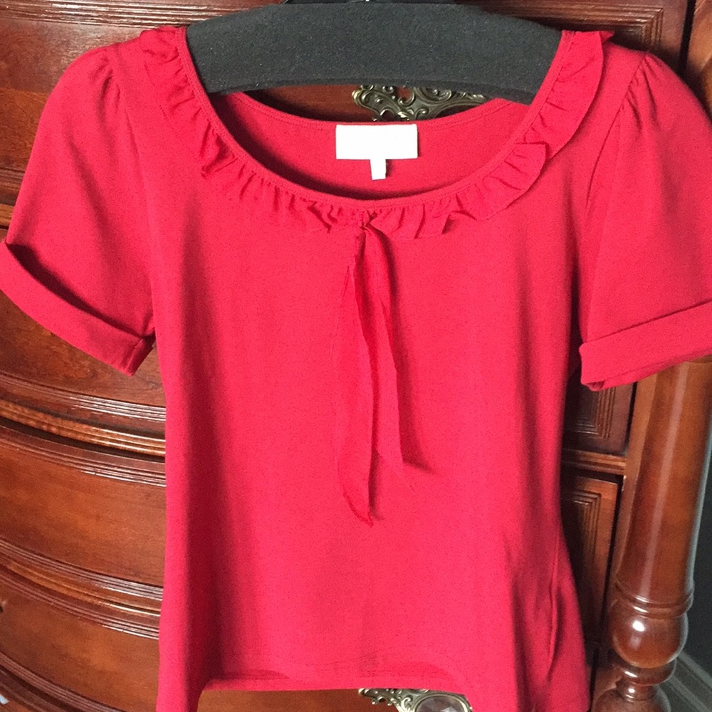 Rachel Riley Red short sleeved Blouse